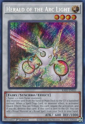Image of Herald of the Arc Light [RA01-EN031] Secret Rare