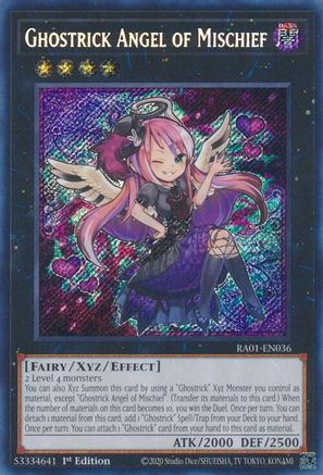 Image of Ghostrick Angel of Mischief [RA01-EN036] Secret Rare