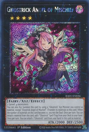 Image of Ghostrick Angel of Mischief [RA01-EN036] Platinum Secret Rare