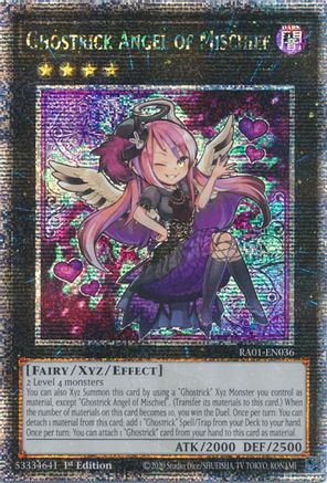 Image of Ghostrick Angel of Mischief [RA01-EN036] Quarter Century Secret Rare