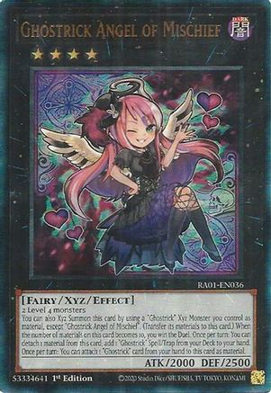 Image of Ghostrick Angel of Mischief [RA01-EN036] Prismatic Ultimate Rare