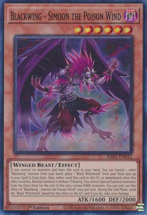 Image of Blackwing - Simoon the Poison Wind [RA01-EN012] Super Rare