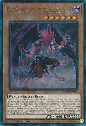 Image of Blackwing - Simoon the Poison Wind [RA01-EN012] Prismatic Ultimate Rare