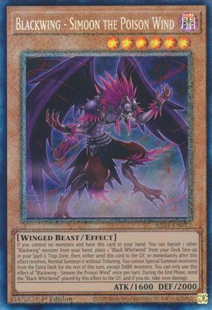 Image of Blackwing - Simoon the Poison Wind [RA01-EN012] Prismatic Collector's Rare