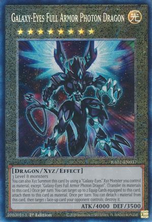 Image of Galaxy-Eyes Full Armor Photon Dragon [RA01-EN037] Prismatic Collector's Rare