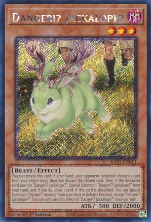 Image of Danger!? Jackalope? [RA01-EN013] Platinum Secret Rare