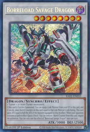 Image of Borreload Savage Dragon [RA01-EN033] Secret Rare