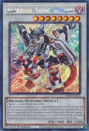 Image of Borreload Savage Dragon [RA01-EN033] Platinum Secret Rare