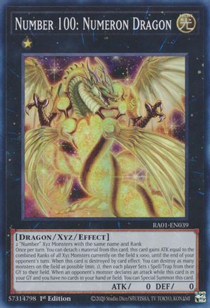 Image of Number 100: Numeron Dragon [RA01-EN039] Super Rare