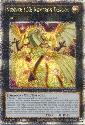 Image of Number 100: Numeron Dragon [RA01-EN039] Quarter Century Secret Rare