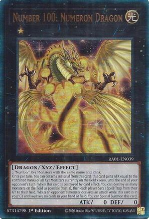Image of Number 100: Numeron Dragon [RA01-EN039] Prismatic Ultimate Rare