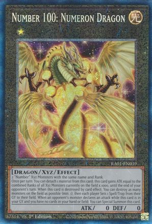 Image of Number 100: Numeron Dragon [RA01-EN039] Prismatic Collector's Rare