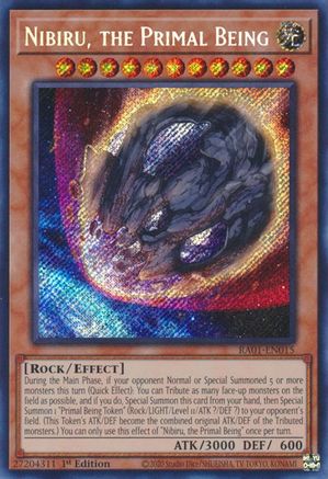 Image of Nibiru, the Primal Being [RA01-EN015] Secret Rare