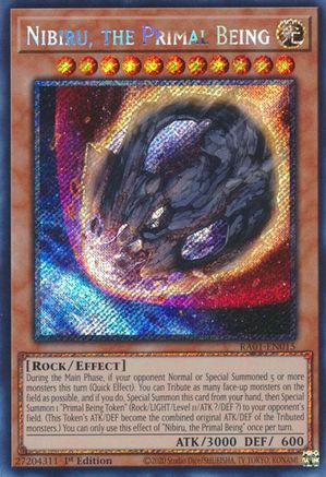 Image of Nibiru, the Primal Being [RA01-EN015] Platinum Secret Rare