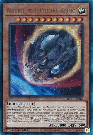 Image of Nibiru, the Primal Being [RA01-EN015] Prismatic Ultimate Rare