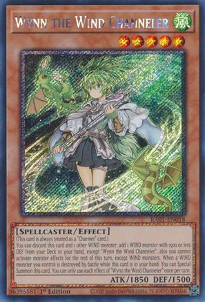 Image of Wynn the Wind Channeler [RA01-EN018] Platinum Secret Rare