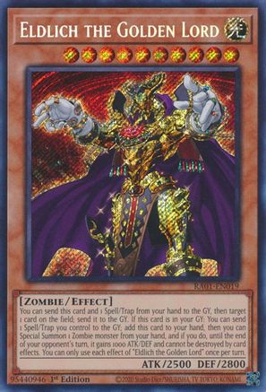 Image of Eldlich the Golden Lord [RA01-EN019] Secret Rare