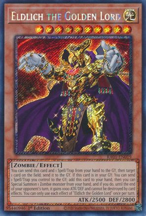 Image of Eldlich the Golden Lord [RA01-EN019] Platinum Secret Rare