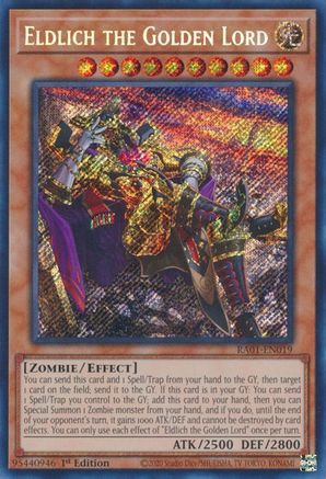 Image of Eldlich the Golden Lord (Alternate Art) [RA01-EN019] Secret Rare