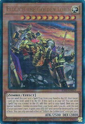 Image of Eldlich the Golden Lord (Alternate Art) [RA01-EN019] Prismatic Ultimate Rare