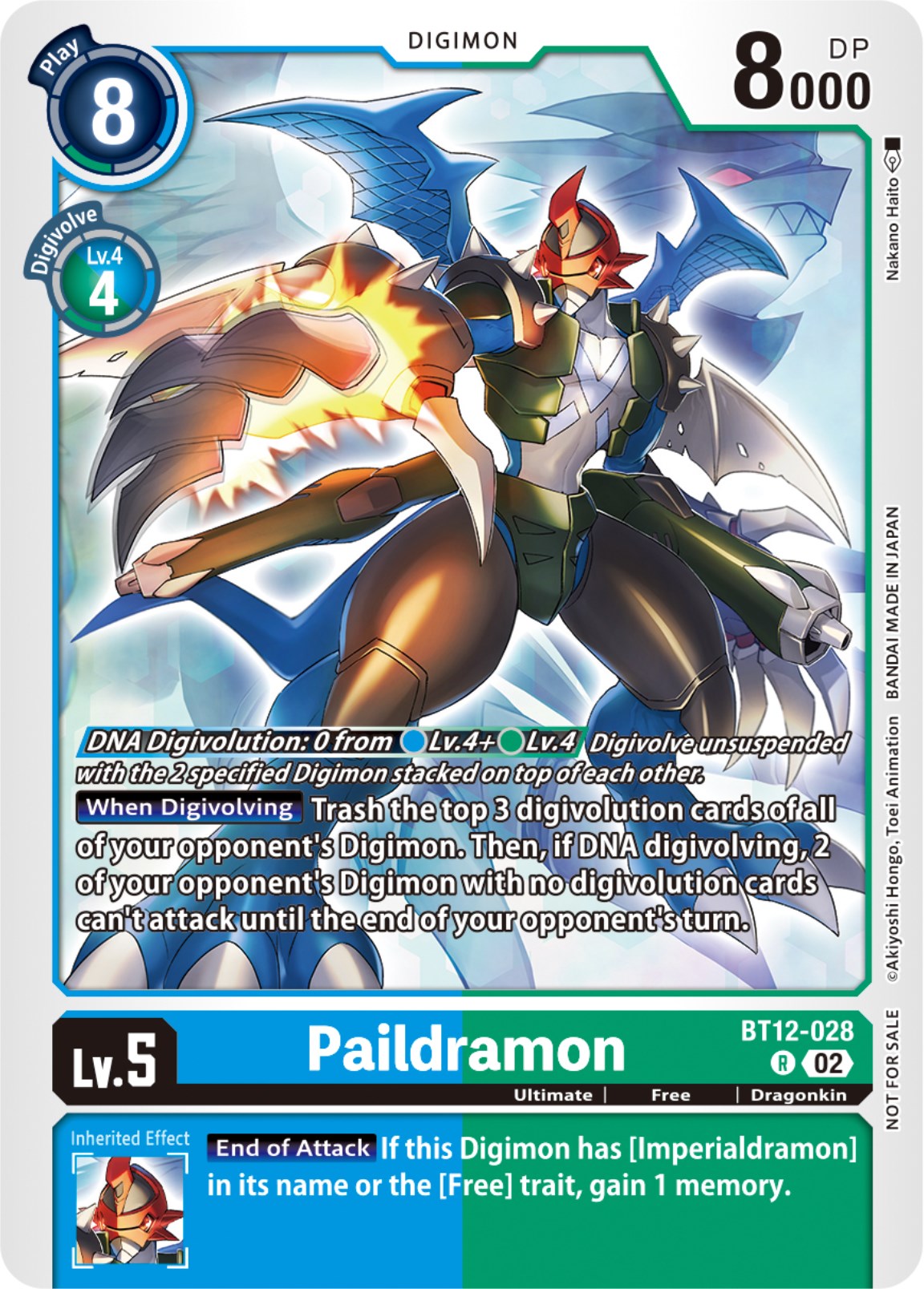 Image of Paildramon [BT12-028] (NYCC 2023 Demo Deck) [Across Time]