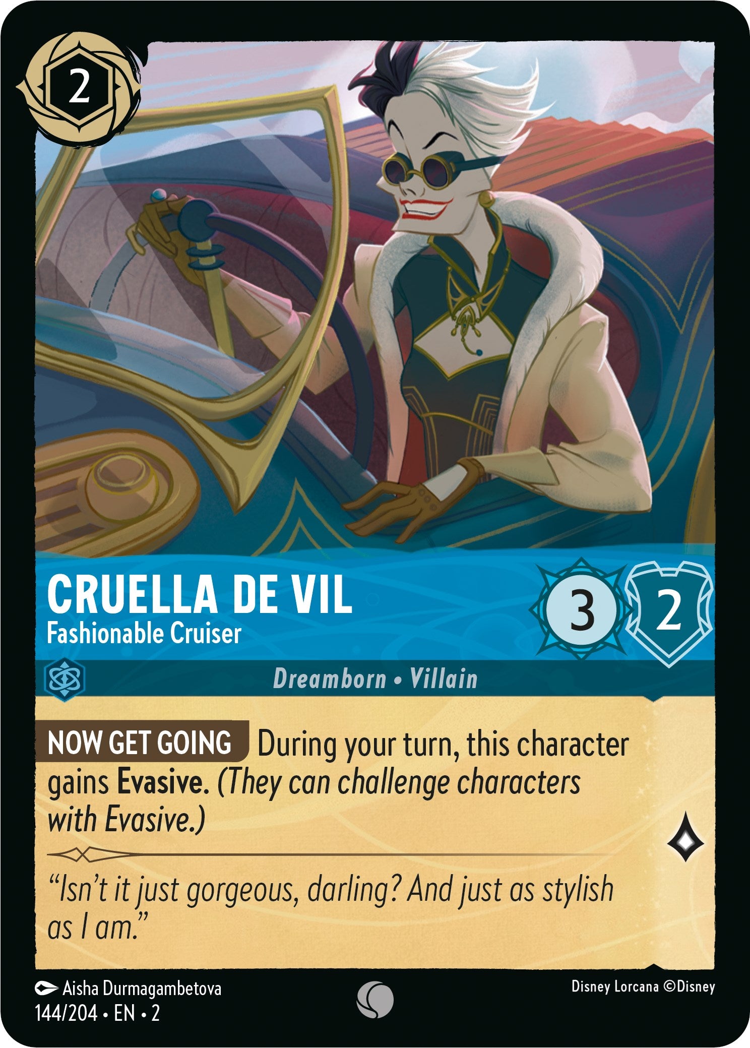 Image of Cruella De Vil - Fashionable Cruiser (144/204) [Rise of the Floodborn]