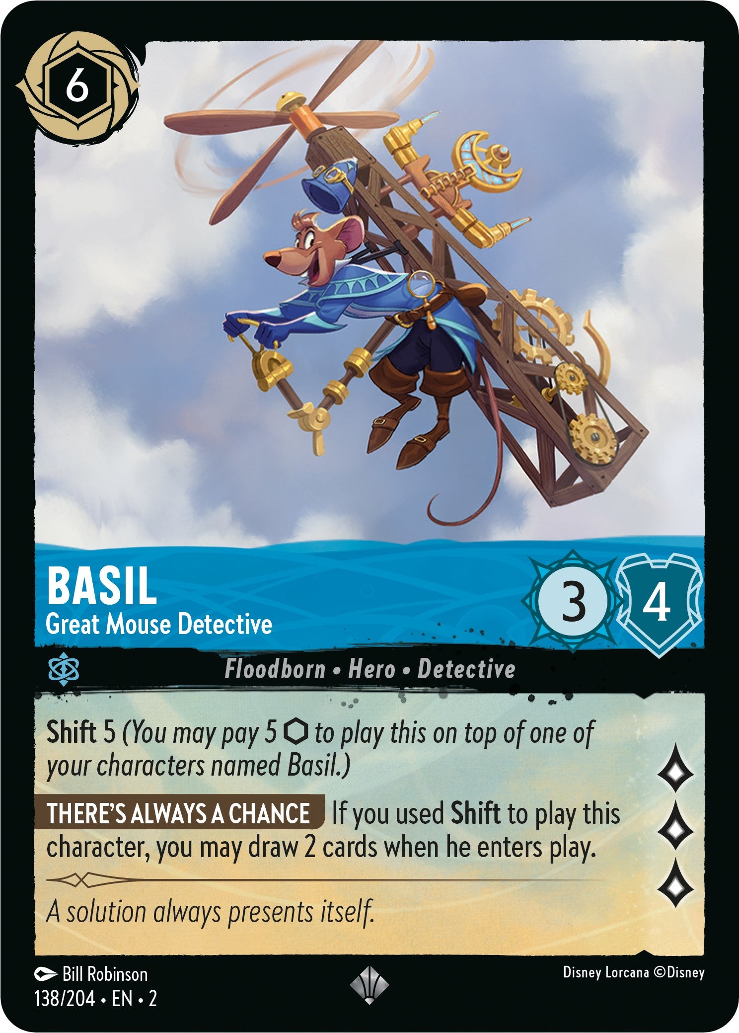Image of Basil - Great Mouse Detective (138/204) [Rise of the Floodborn]