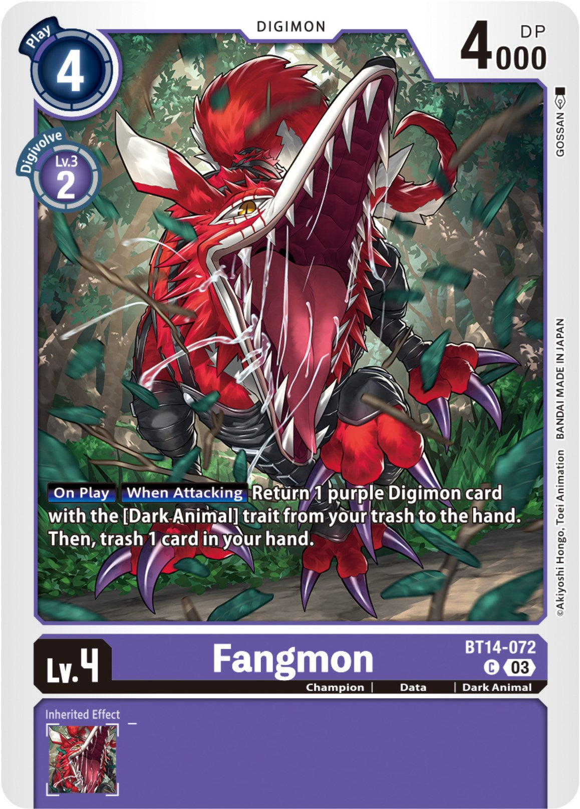Image of Fangmon [BT14-072] [Blast Ace]