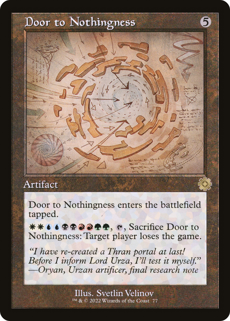 Image of Door to Nothingness (Retro Schematic) [The Brothers' War Retro Artifacts]