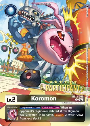 Image of Koromon [BT11-005] (Digimon 3-On-3 November 2023 Participation) [Dimensional Phase]