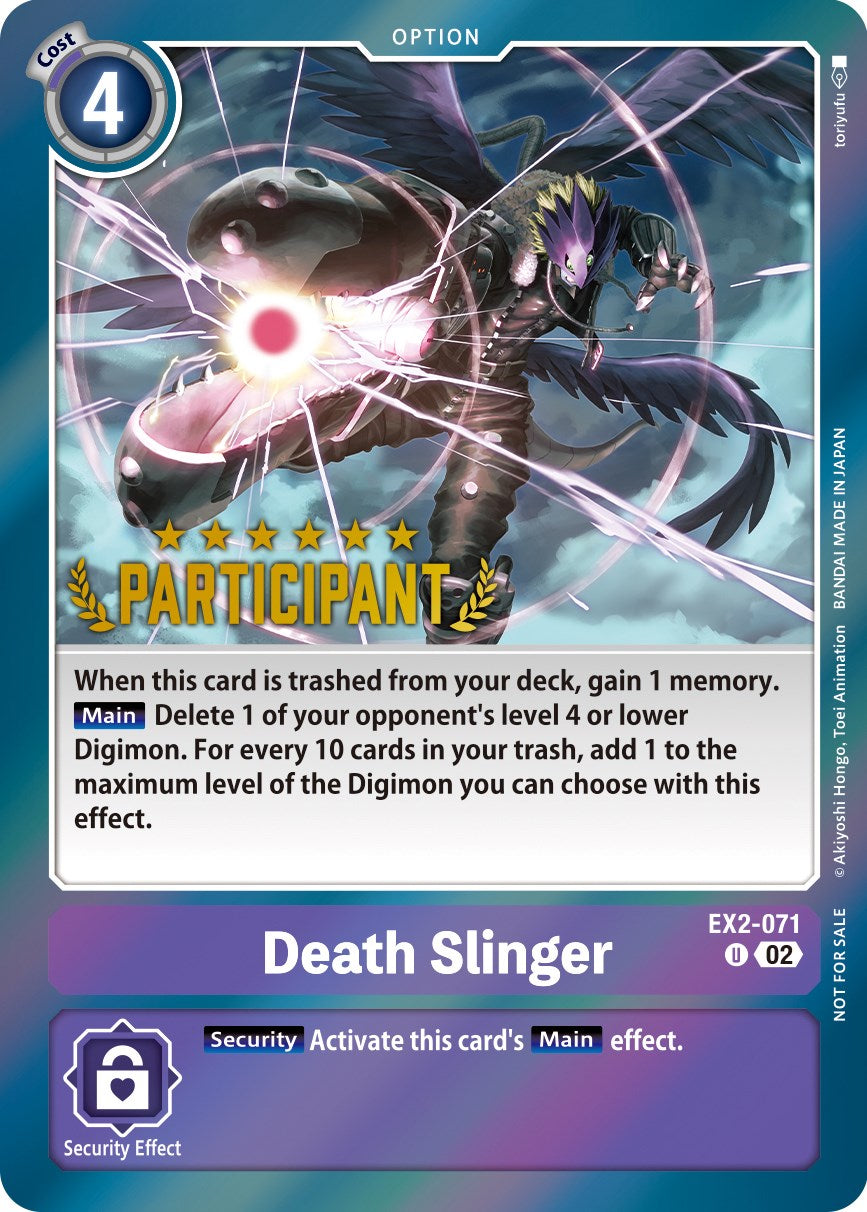 Image of Death Slinger [EX2-071] (Digimon 3-On-3 November 2023 Participation) [Digital Hazard]