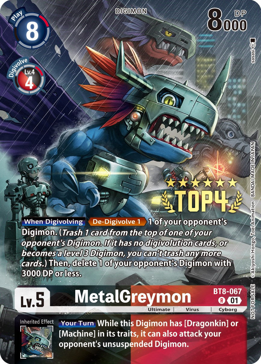 Image of MetalGreymon [BT8-067] (Digimon 3-On-3 November 2023 Top 4) [New Awakening]