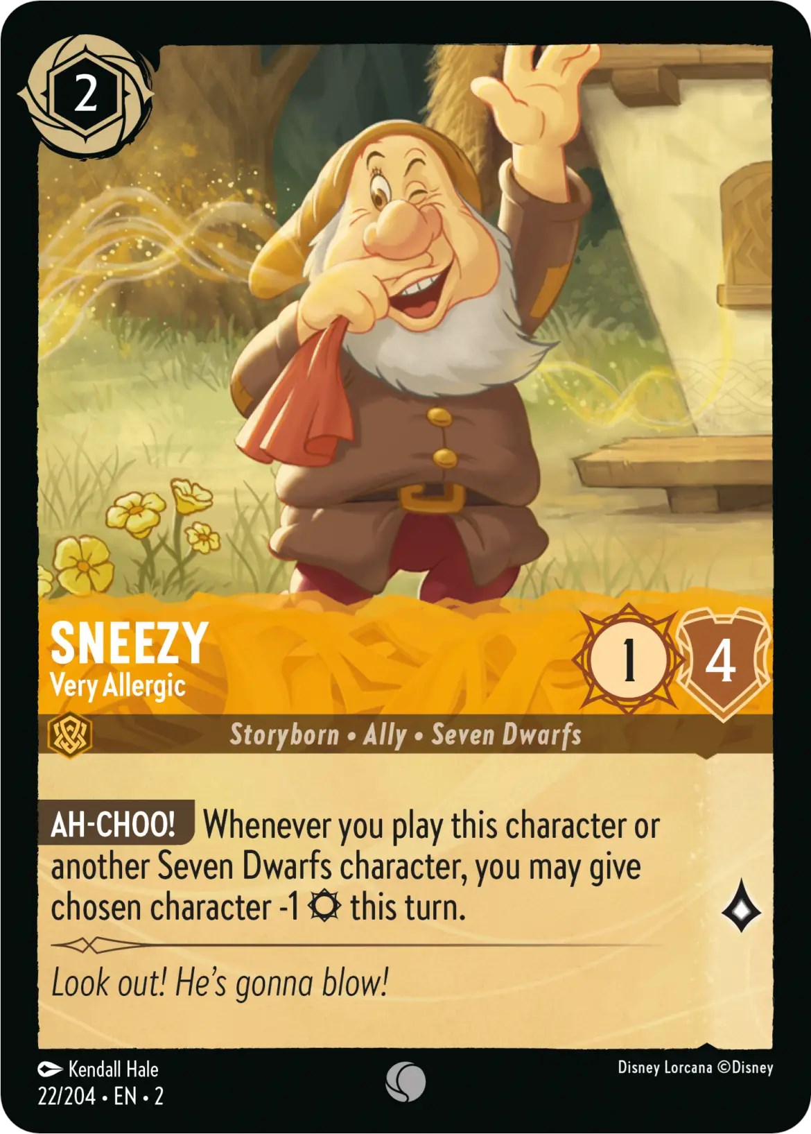Image of Sneezy - Very Allergic (22/204) [Rise of the Floodborn]
