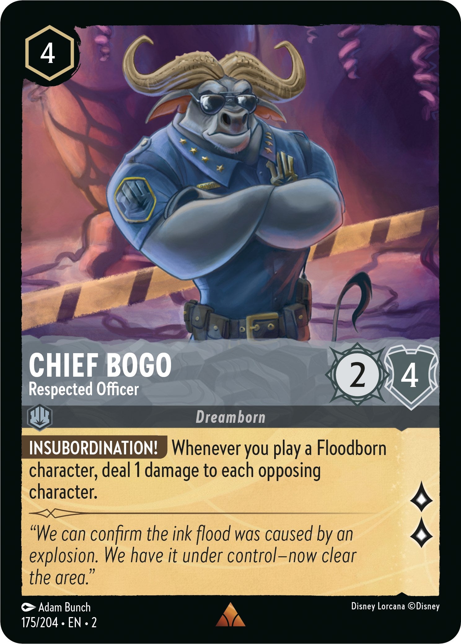 Image of Chief Bogo - Respected Officer (175/204) [Rise of the Floodborn]