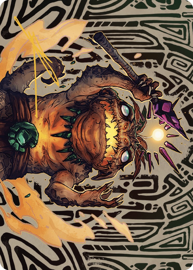 Image of Zoyowa Lava-Tongue Art Card (Gold-Stamped Signature) [The Lost Caverns of Ixalan Art Series]