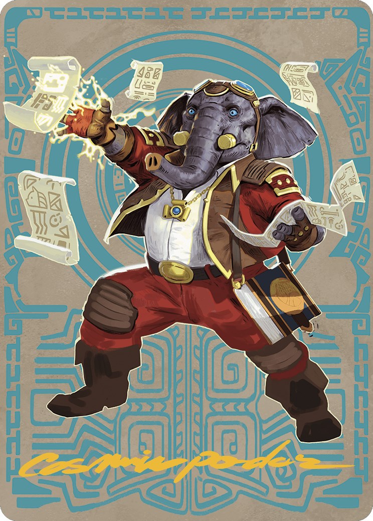 Image of Quintorius Kand Art Card (65/81) (Gold-Stamped Signature) [The Lost Caverns of Ixalan Art Series]