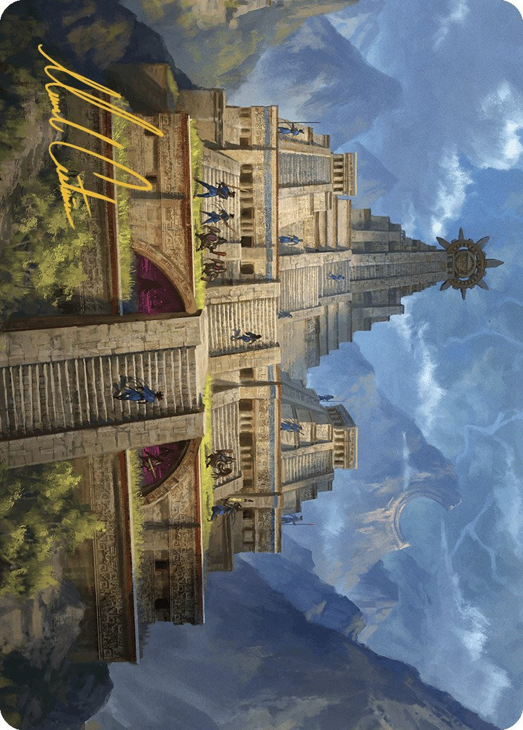 Image of Barracks of the Thousand Art Card (Gold-Stamped Signature) [The Lost Caverns of Ixalan Art Series]