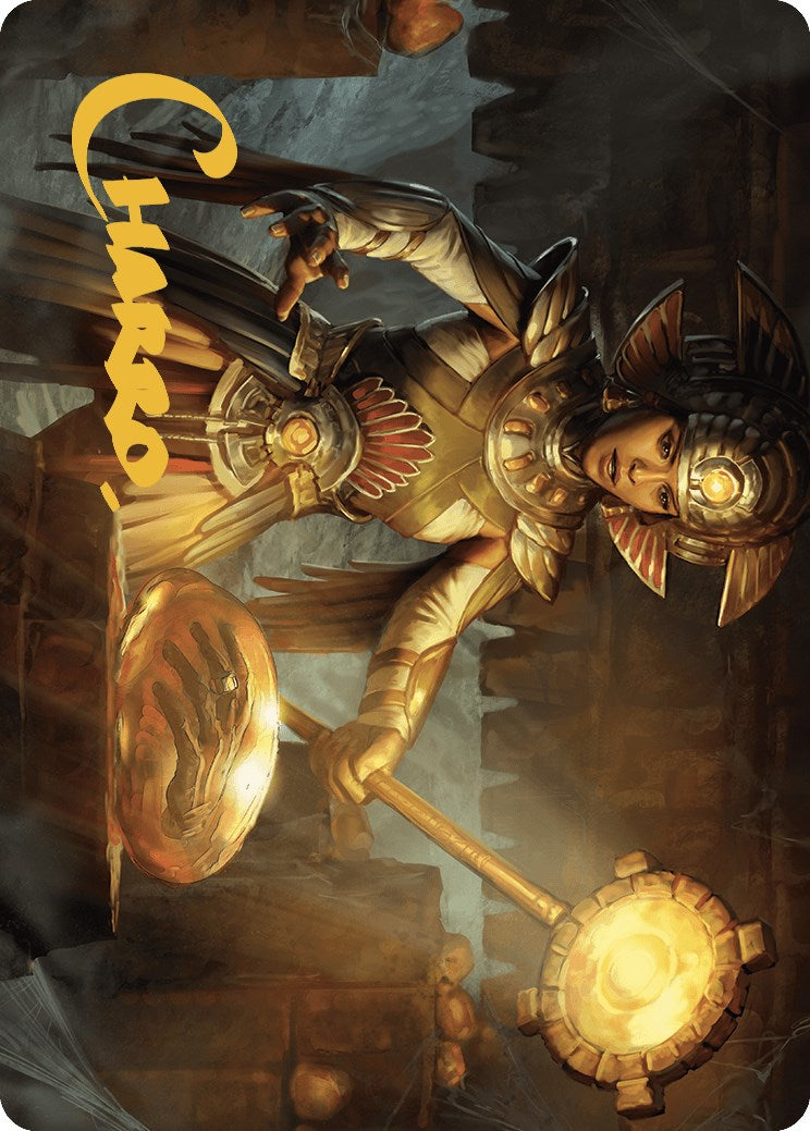 Image of Curator of Sun's Creation Art Card (Gold-Stamped Signature) [The Lost Caverns of Ixalan Art Series]