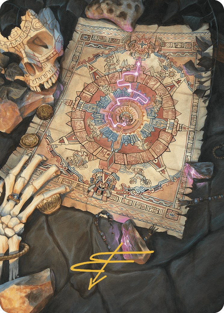 Image of Map Token Art Card (Gold-Stamped Signature) [The Lost Caverns of Ixalan Art Series]