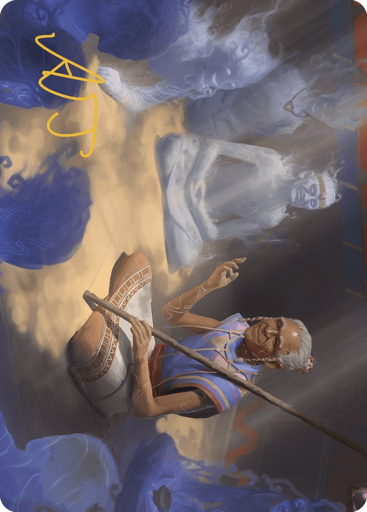 Image of Ancestral Reminiscence Art Card (Gold-Stamped Signature) [The Lost Caverns of Ixalan Art Series]