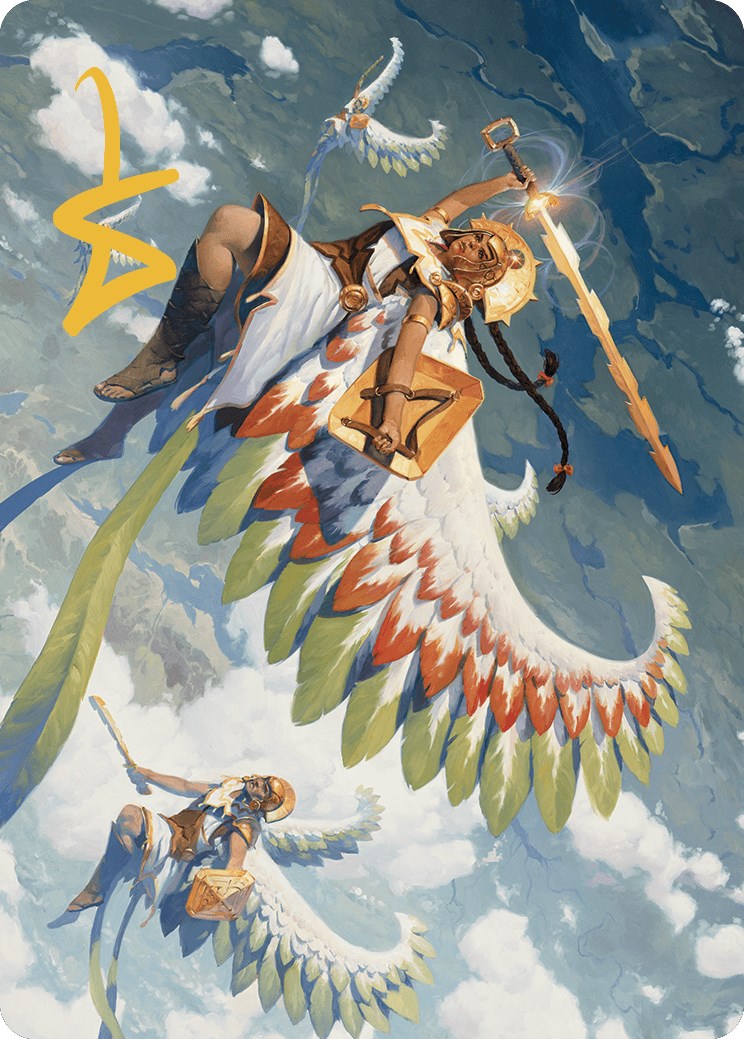 Image of Resplendent Angel Art Card (5/81) (Gold-Stamped Signature) [The Lost Caverns of Ixalan Art Series]