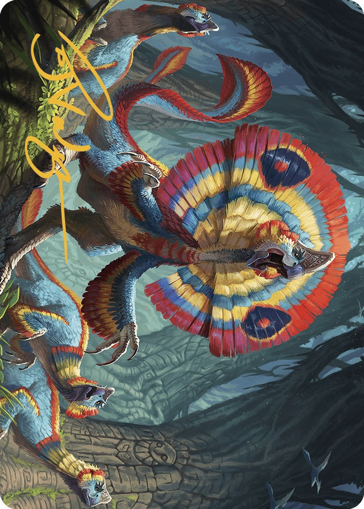 Image of Sunfrill Imitator Art Card (Gold-Stamped Signature) [The Lost Caverns of Ixalan Art Series]