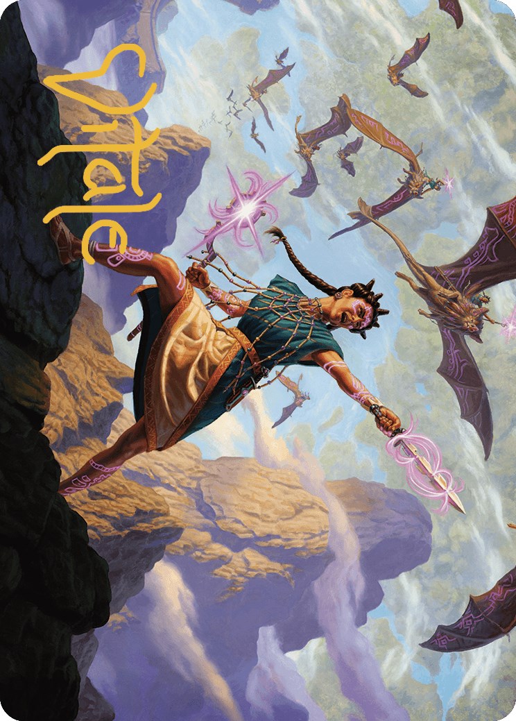 Image of Warden of the Inner Sky Art Card (Gold-Stamped Signature) [The Lost Caverns of Ixalan Art Series]