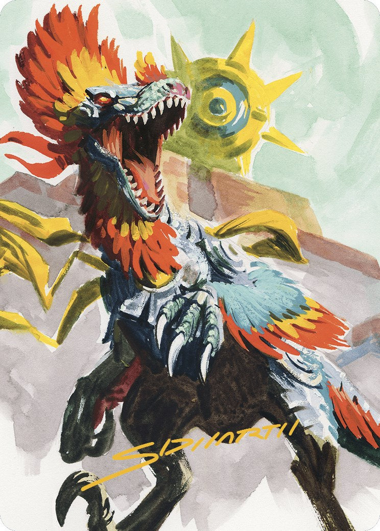 Image of Pantlaza, Sun-Favored Art Card (Gold-Stamped Signature) [The Lost Caverns of Ixalan Art Series]