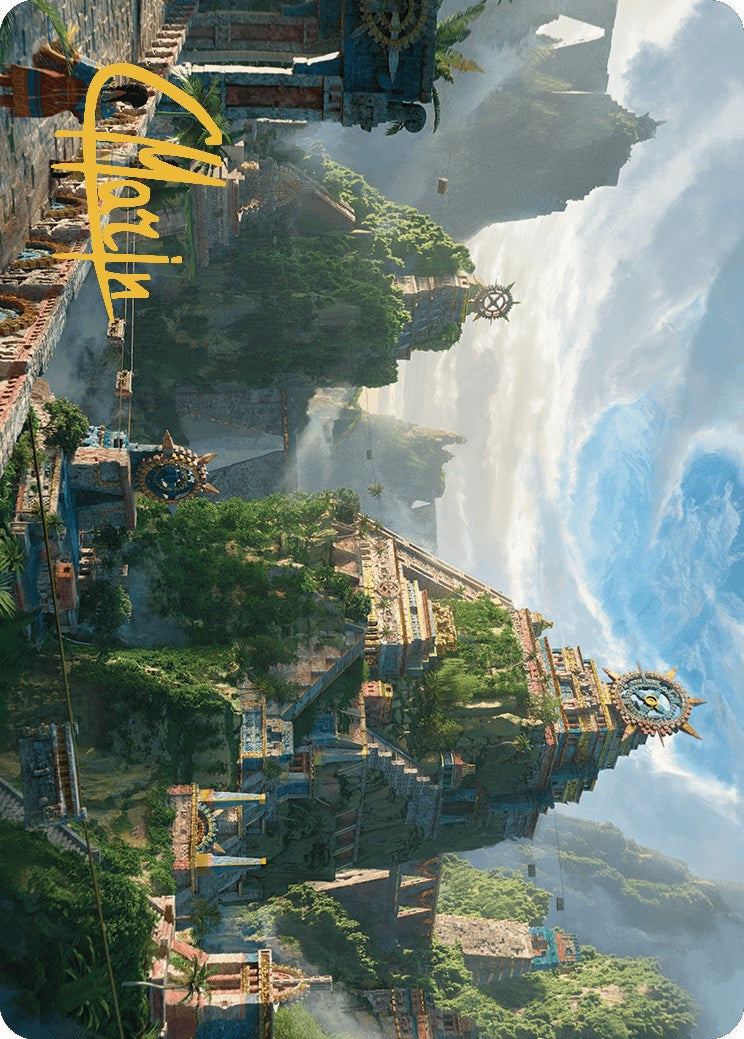 Image of Clifftop Retreat Art Card (Gold-Stamped Signature) [The Lost Caverns of Ixalan Art Series]