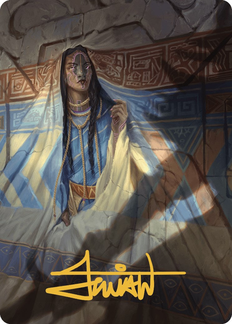 Image of Whispersilk Cloak Art Card (Gold-Stamped Signature) [The Lost Caverns of Ixalan Art Series]