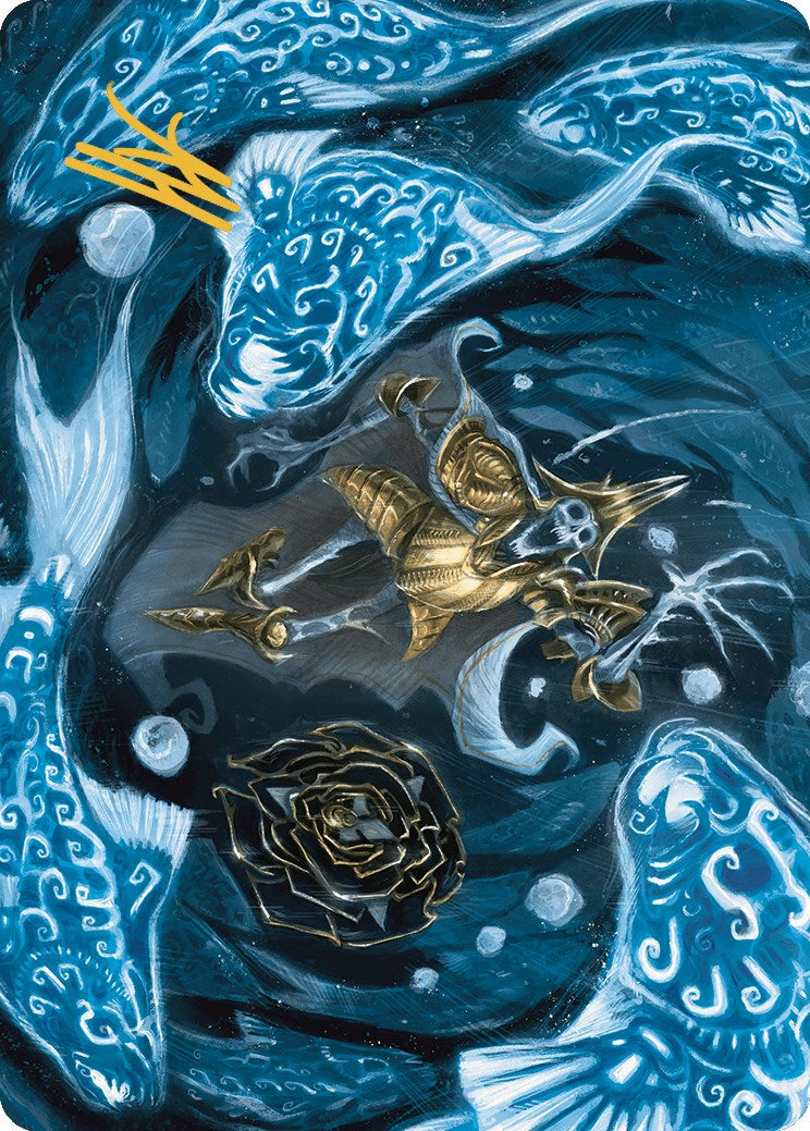 Image of Eaten by Piranhas Art Card (Gold-Stamped Signature) [The Lost Caverns of Ixalan Art Series]