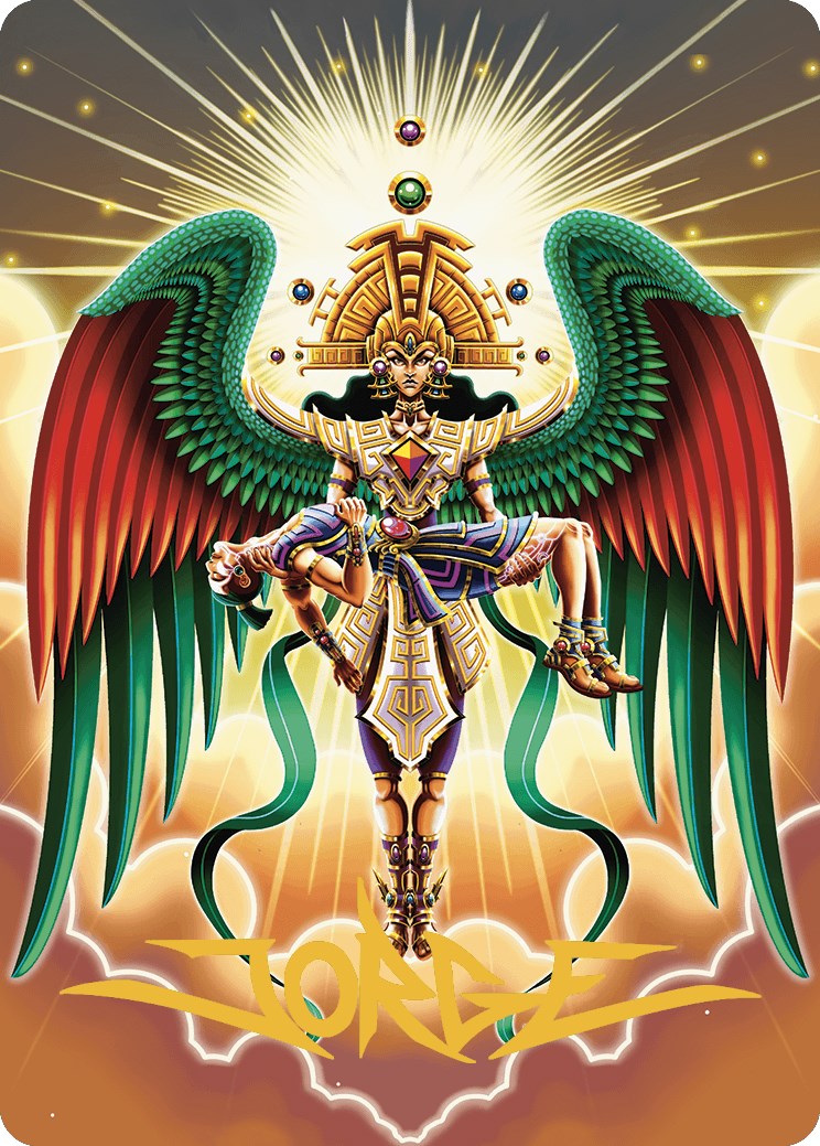 Image of Resplendent Angel Art Card (59/81) (Gold-Stamped Signature) [The Lost Caverns of Ixalan Art Series]