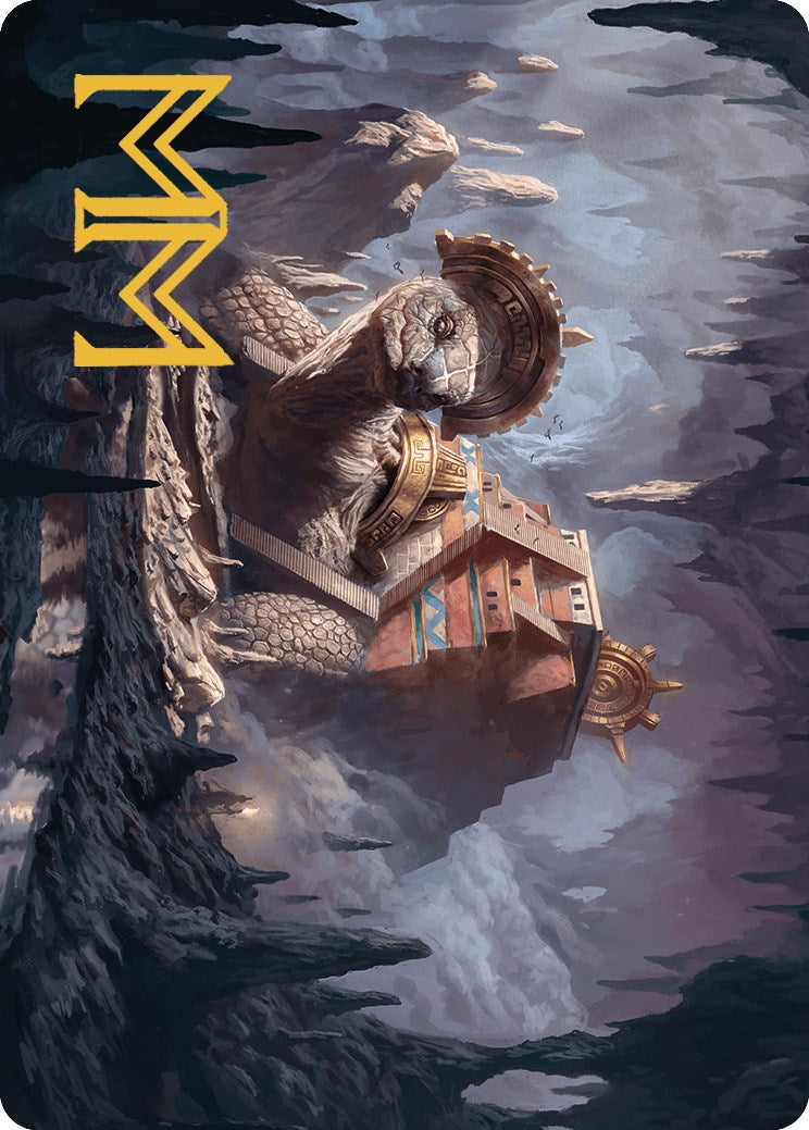Image of Bedrock Tortoise Art Card (Gold-Stamped Signature) [The Lost Caverns of Ixalan Art Series]