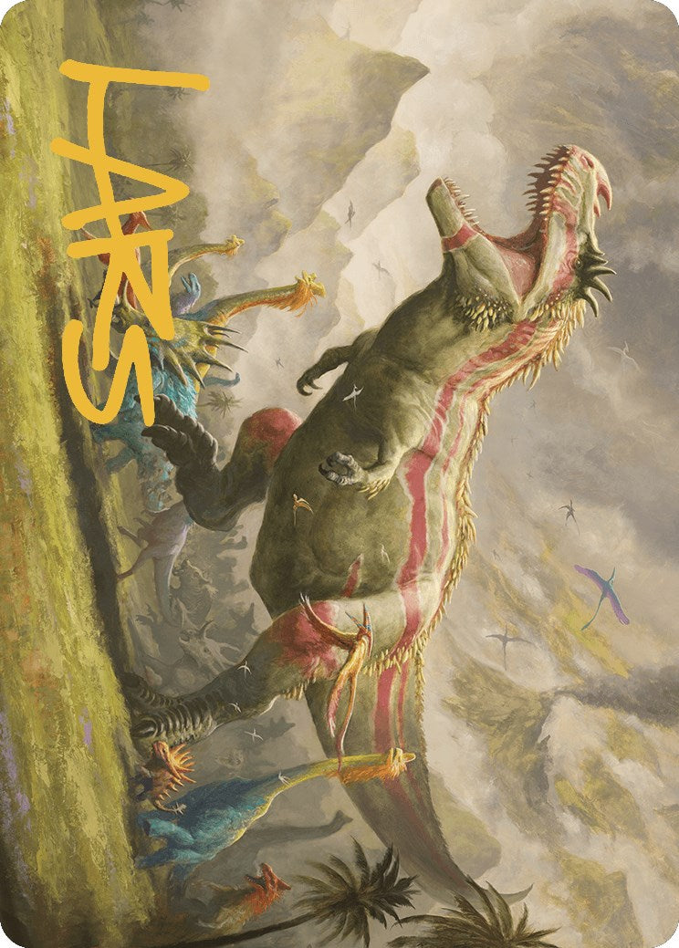 Image of Ghalta, Stampede Tyrant Art Card (Gold-Stamped Signature) [The Lost Caverns of Ixalan Art Series]